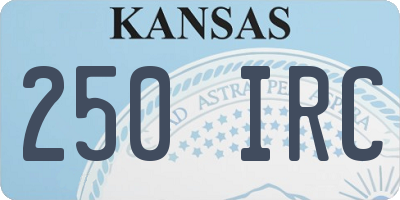 KS license plate 250IRC