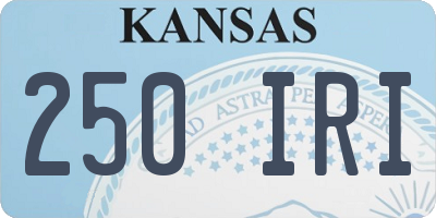 KS license plate 250IRI