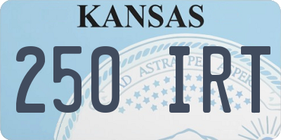KS license plate 250IRT