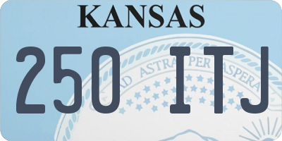 KS license plate 250ITJ