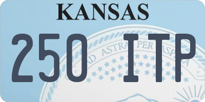 KS license plate 250ITP