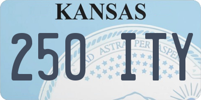 KS license plate 250ITY