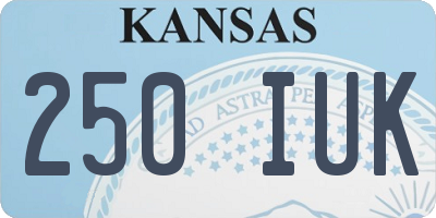 KS license plate 250IUK