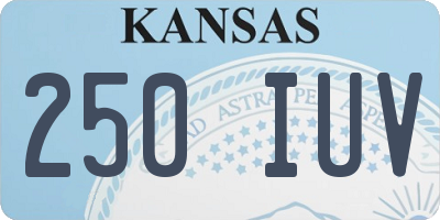 KS license plate 250IUV