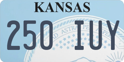 KS license plate 250IUY