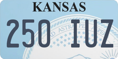KS license plate 250IUZ
