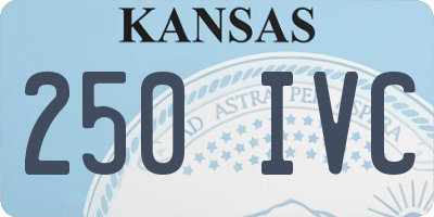 KS license plate 250IVC