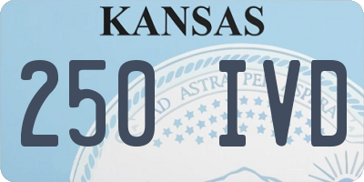 KS license plate 250IVD