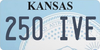 KS license plate 250IVE