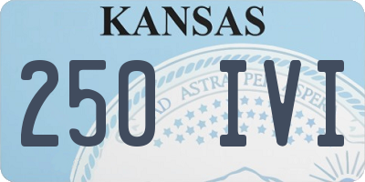 KS license plate 250IVI