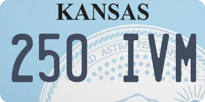 KS license plate 250IVM