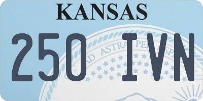 KS license plate 250IVN