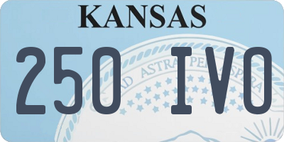 KS license plate 250IVO