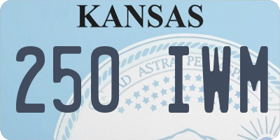 KS license plate 250IWM