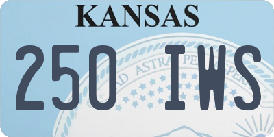 KS license plate 250IWS