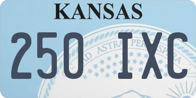 KS license plate 250IXC