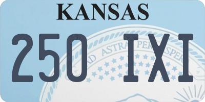 KS license plate 250IXI