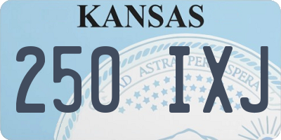 KS license plate 250IXJ