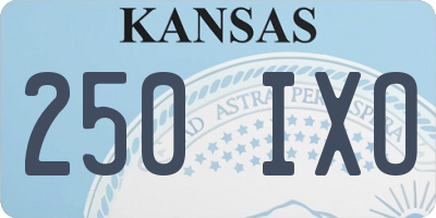 KS license plate 250IXO