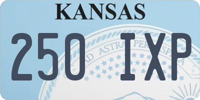 KS license plate 250IXP