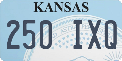 KS license plate 250IXQ