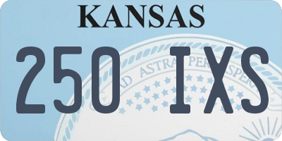 KS license plate 250IXS