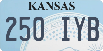 KS license plate 250IYB