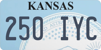 KS license plate 250IYC