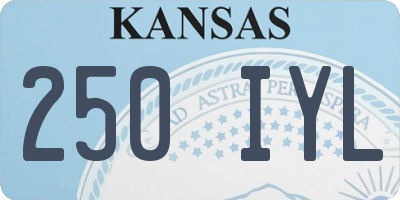 KS license plate 250IYL