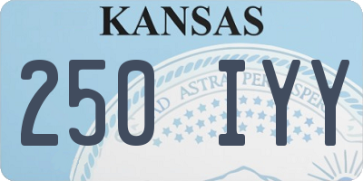KS license plate 250IYY
