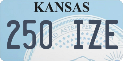 KS license plate 250IZE