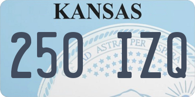 KS license plate 250IZQ