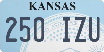 KS license plate 250IZU