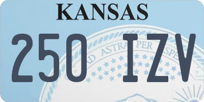 KS license plate 250IZV
