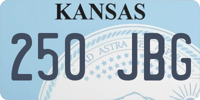 KS license plate 250JBG