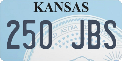KS license plate 250JBS