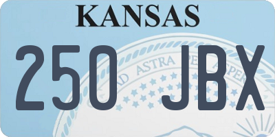 KS license plate 250JBX