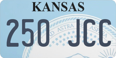 KS license plate 250JCC