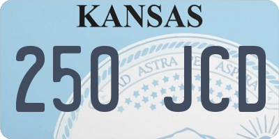 KS license plate 250JCD