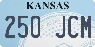 KS license plate 250JCM
