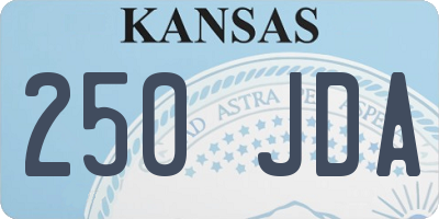 KS license plate 250JDA