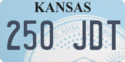 KS license plate 250JDT