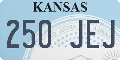 KS license plate 250JEJ