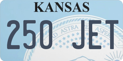 KS license plate 250JET