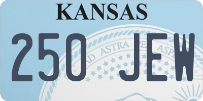 KS license plate 250JEW