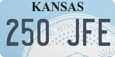 KS license plate 250JFE