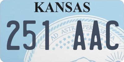 KS license plate 251AAC