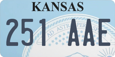 KS license plate 251AAE