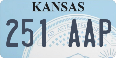 KS license plate 251AAP