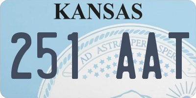 KS license plate 251AAT